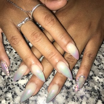 Sandy's Nail - Glow in the dark with chrome tips ! - Nail Salons Near Me - Philadelphia, Pennsylvania Sandy's Nail - Glow in the dark with chrome tips ! - Nail Salons Near Me - Philadelphia, Pennsylvania