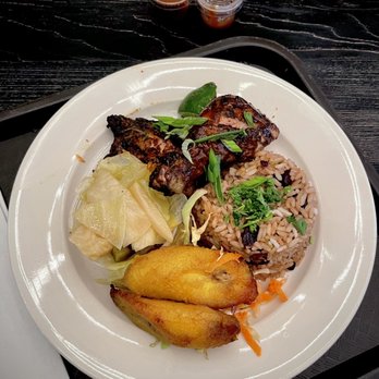 Locale Caribbean - Jerk Chicken Rice and Peas with Cabbage and Plantains - Caribbean Near Me - Atlanta, Georgia Locale Caribbean - Jerk Chicken Rice and Peas with Cabbage and Plantains - Caribbean Near Me - Atlanta, Georgia