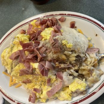 Old Bridge Diner - Loaded Biscuit added ham. - Diners Near Me - Oak Island, North Carolina Old Bridge Diner - Loaded Biscuit added ham. - Diners Near Me - Oak Island, North Carolina