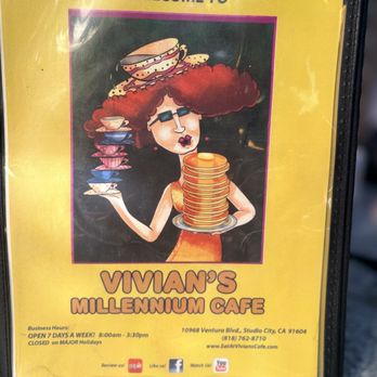 Vivian's  Cafe - Menu cover is so cute - Diners Near Me - Studio City, California