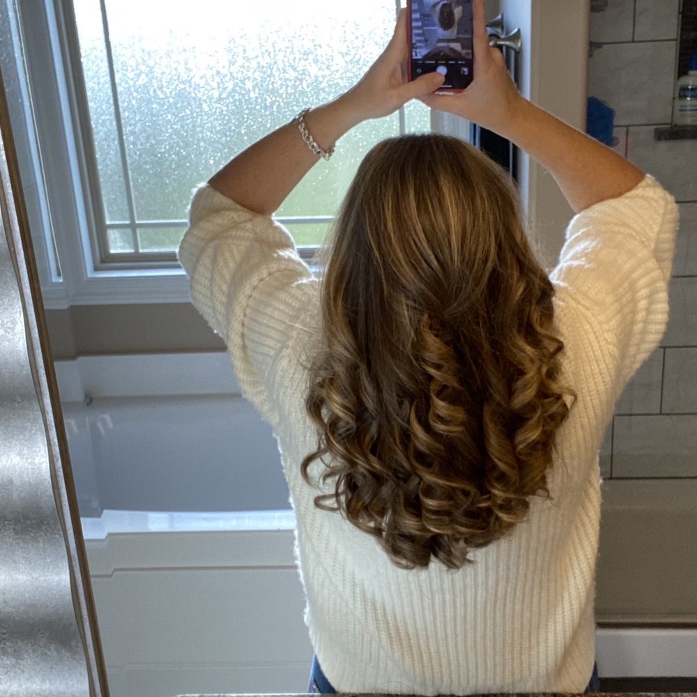 Hunter Paige - My curls and very little blonde due to it did not take due to no heat - Hair Salons Near Me - Brentwood, Tennessee Hunter Paige - My curls and very little blonde due to it did not take due to no heat - Hair Salons Near Me - Brentwood, Tennessee