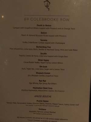 Menu photo 2 The Bar With No Name London, XGL Menu photo 2 The Bar With No Name London, XGL