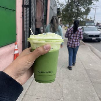 Maru Coffee - Matcha Latte with cream top - Coffee & Tea Near Me - Los Angeles, California