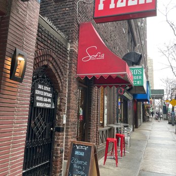Sofia Pizza Shoppe - This is the restaurant in front of which I waited in the rain for nothing - Pizza Near Me - New York, New York