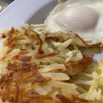 Sarkis Cafe - Samantha's Special with pancakes, hash browns and sunny side up eggs - Diners Near Me - Evanston, Illinois