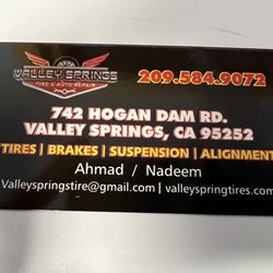 Valley Springs Tire & Auto Repair - Contact Info