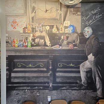 Calaca Coffee - Mural when you enter. - Cafes Near Me - Crockett, California