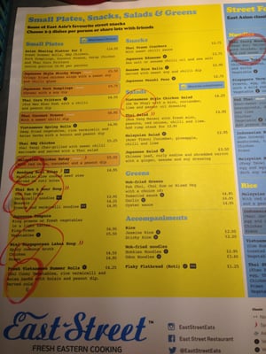 Menu photo 1 East Street London, XGL Menu photo 1 East Street London, XGL
