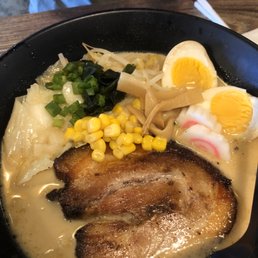 Tonkatsu ramen with extra side of pork belly Tonkatsu ramen with extra side of pork belly