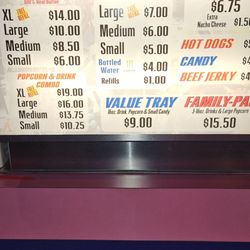 Movies Madera - This is the menu for the Madera movie theater
