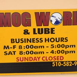 Hours.  Closed Sunday.