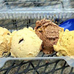 From left to right: coffee chocolate chip, salty caramel truffle, snappy turtle, and graham central station