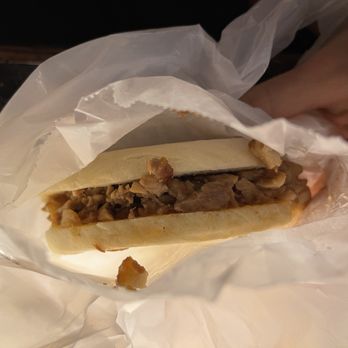 Lan Zhou Handmade Noodle - Stewed pork rou jia mo sandwich - Noodles Near Me - Flushing, New York Lan Zhou Handmade Noodle - Stewed pork rou jia mo sandwich - Noodles Near Me - Flushing, New York