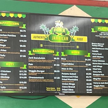 Foxx Original Jamaican Restaurant - Menu - Caribbean Near Me - Atlanta, Georgia Foxx Original Jamaican Restaurant - Menu - Caribbean Near Me - Atlanta, Georgia