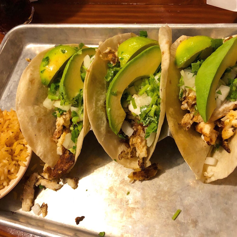 Grilled catfish tacos.