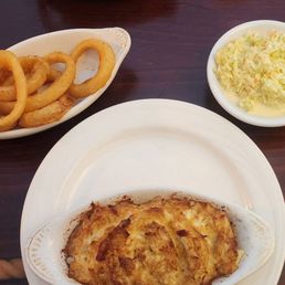 Crab Imperial, Onion Rings, and Coleslaw Crab Imperial, Onion Rings, and Coleslaw