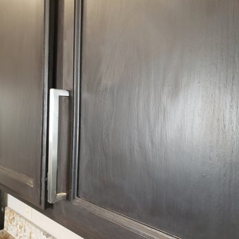ScrubLV - Filmy residue left on cabinet from PineSol.
Dry wipe with microfiber cloth is all it needed, it was just refinished! - Home Cleaning Near Me - Las Vegas, Nevada ScrubLV - Filmy residue left on cabinet from PineSol.
Dry wipe with microfiber cloth is all it needed, it was just refinished! - Home Cleaning Near Me - Las Vegas, Nevada