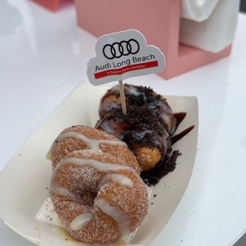 The Mini Donut Bar - Custom logo for my client's Grand Opening - such a class touch! - Food Stands Near Me - Riverside, California The Mini Donut Bar - Custom logo for my client's Grand Opening - such a class touch! - Food Stands Near Me - Riverside, California