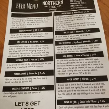 Northern Pine Brewing - Menu - Breweries Near Me - Oceanside, California Northern Pine Brewing - Menu - Breweries Near Me - Oceanside, California