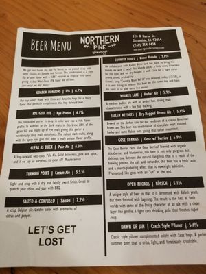 Menu photo 2 Northern Pine Brewing Oceanside, CA