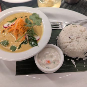 Paper Dosa - Prawn moilee with coconut rice - Indian Near Me - Santa Fe, New Mexico