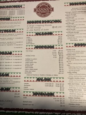 Menu photo 4 Manny's Pizza San Miguel, CA