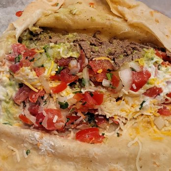 Deiberto's Mexican Restaurant - Carne Asada Burrito.   I said NO PICO - Mexican Near Me - Oceanside, California