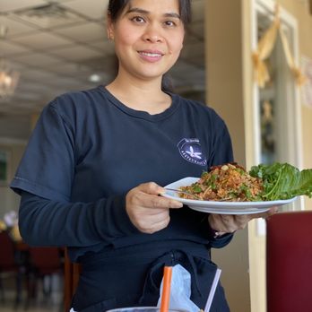 Thai Orchid - Tavvy, serving me with Nam Khao Tod - Thai Near Me - Houston, Texas Thai Orchid - Tavvy, serving me with Nam Khao Tod - Thai Near Me - Houston, Texas