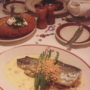 Bones - Red Snapper with Sea Beans in a Sun Dried Tomato Vinaigrette Hash Browns - Steakhouses Near Me - Atlanta, Georgia