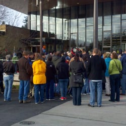 Newcastle Library - The crowd gathers on opening day! December 8, 2012