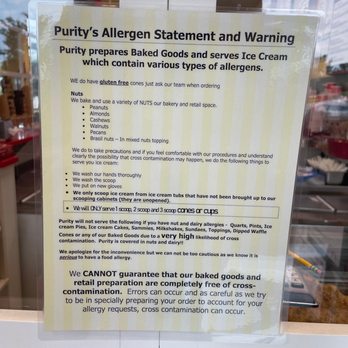 Purity Ice Cream - If you have any food allergies, beware - Ice Cream & Frozen Yogurt Near Me - Ithaca, New York Purity Ice Cream - If you have any food allergies, beware - Ice Cream & Frozen Yogurt Near Me - Ithaca, New York