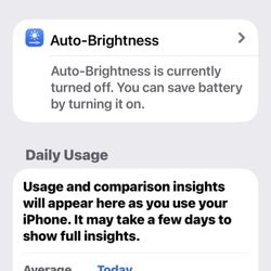 Burrard Laptop - Phone percentage showing how my auto brightness is currently turned off, but it is still dimming and brightening on my phone