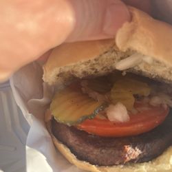 Freddie Dam Good Fries - Buffalo Burger with picked and tomato