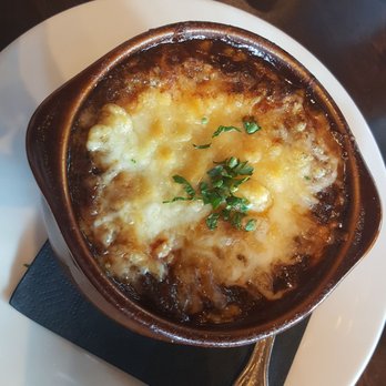 McWethy's Tavern - French onion soup was okay first time I went it was amazing. 2nd time it was dark and verry overpowering I've been told that's after it sits - American Near Me - Romeoville, Illinois