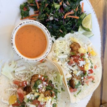 Sandy's Beach Shack - Blackened Swordfish tacos with Kale Slaw - Cocktail Bars Near Me - Huntington Beach, California Sandy's Beach Shack - Blackened Swordfish tacos with Kale Slaw - Cocktail Bars Near Me - Huntington Beach, California