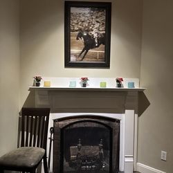 3 Rivers Grill - A cozy fireplace adds to the ambience.