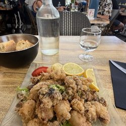 Chez François - Chipirons Frits - Fresh, fried squid. This was amazing and lightly fried. Not greasy and the perfect warm up for main dish.