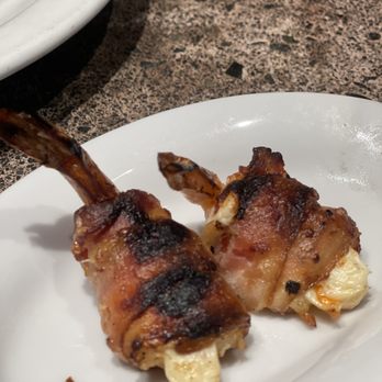 Uncle Julio's - Bacon wrapped shrimp. Burnt & NOT FRESH. - Tex-Mex Near Me - Woodbridge, Virginia