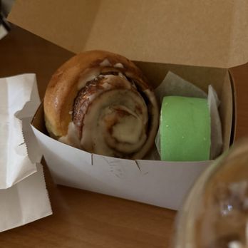 Alpine Pastry & Cakes - Cinnamon roll and princess cake slice - Bakeries Near Me - Concord, California