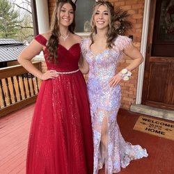 Sequins and feathers Prom