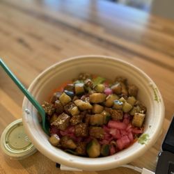 Homespun Kitchen - Create your own bowl with cilantro lime cashew aioli sauce on the side