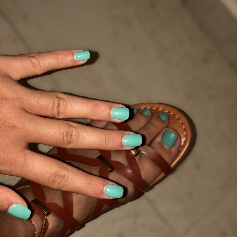 Colours - Dip polish on nails and regular polish on toes (: - Nail Salons Near Me - Worcester, Massachusetts