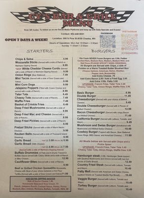 Menu photo 2 Cy's Bar And Grill Chaska, MN