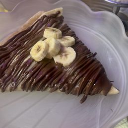 Tiramisu crepe. Crepe with nutella and banana. Tiramisu crepe. Crepe with nutella and banana.