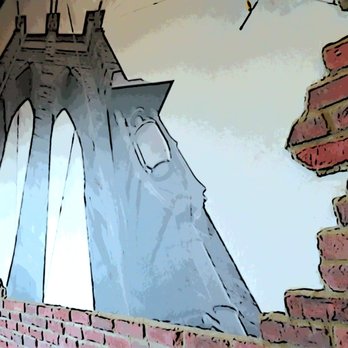 Brooklyn Pie Co. - a mural of a clock tower - Pizza Near Me - Corpus Christi, Texas