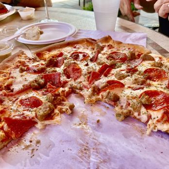 Stonegait Winery - Meat Lovers pizza with Cheese, Pepperoni, Salami, Sausage, and Bacon - Wineries Near Me - Madison, Ohio Stonegait Winery - Meat Lovers pizza with Cheese, Pepperoni, Salami, Sausage, and Bacon - Wineries Near Me - Madison, Ohio