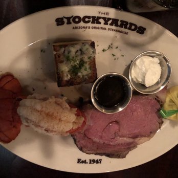 Stockyards Restaurant - Prime rib w/ lobster tail - Steakhouses Near Me - Phoenix, Arizona Stockyards Restaurant - Prime rib w/ lobster tail - Steakhouses Near Me - Phoenix, Arizona