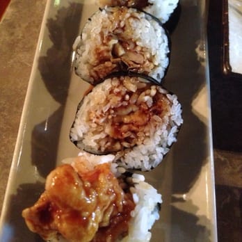 Ajito - Chicken tempura sushi roll, clever but doesn't work for me :( - Japanese Near Me - Cupertino, California Ajito - Chicken tempura sushi roll, clever but doesn't work for me :( - Japanese Near Me - Cupertino, California