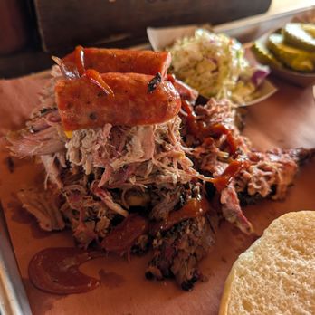 Caldwell County BBQ - El General Patron with Cole slaw and potato salad. - Barbeque Near Me - Gilbert, Arizona