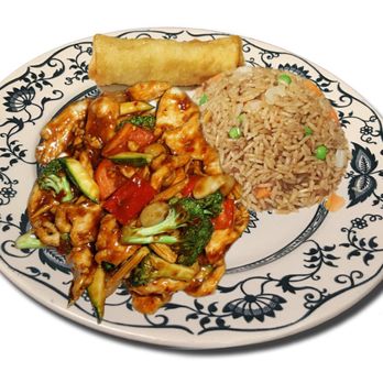 New China - a plate of food with rice and vegetables - Chinese Near Me - Davenport, Iowa New China - a plate of food with rice and vegetables - Chinese Near Me - Davenport, Iowa